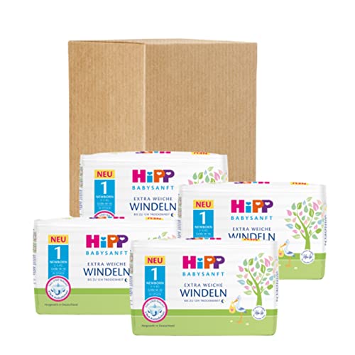 HiPP Babysanft Pannolini Newborn 1 scatola (4 x 24 pezzi)