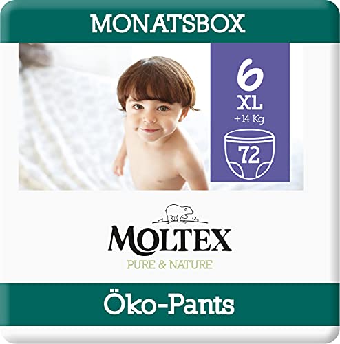 Moltex Pure & Nature Pants Ecologici Taglia 6 (+14 kg) 72 Pants (4 Sacchetti da 18 pezzi)
