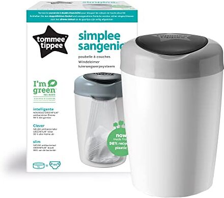 Tommee Tippee Simplee Sangenic pattumiera per lo smaltimento dei pannolini (Grigio)