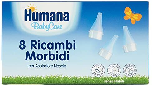 Humana Ricambi Morbidi per Aspiratore Nasale 1 Pacco (8 ricambi)