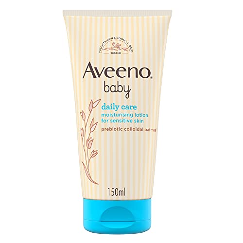 Aveeno Baby Crema Idratante Viso e Corpo per Bambini, Daily Care, Assorbimento Rapido, per Pelle Secca e Sensibile, 150ml