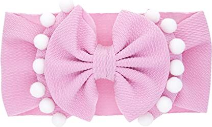 BANLV Stretchy 3D Bowknot Hat Bands Baby Baby Baby 1PC Accessori Solid Ball Cura Baby Fiocco