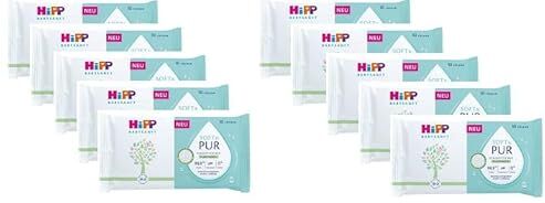 HiPP Babysanft Salviette umidificate Soft & Pur Mini: 10 x 10 salviettine umidificate