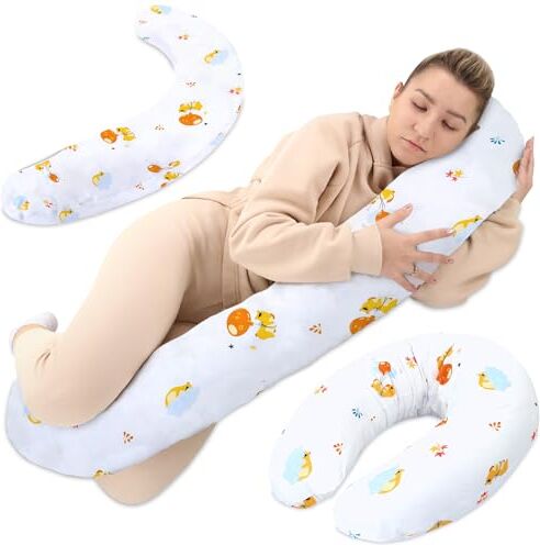 Totsy Baby Cuscino per allattamento xxl cuscino per dormire laterale Cotone Cuscino per gravidanza Cuscino per posizionamento per adulti Orsi di peluche