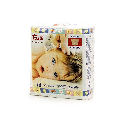 Trudi Baby Care Pannolini Dry Fit Max 7-18 kg, Bianco, 30 Grammi