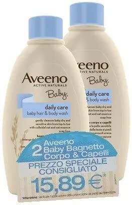 Johnson & Johnson Aveeno Baby Bagnetto Testa Piedi 250 Ml Bundle