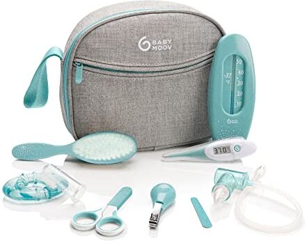 Babymoov Set per l'Igiene e Cura del Bambino, 9 Accessories, Blu (Aqua)