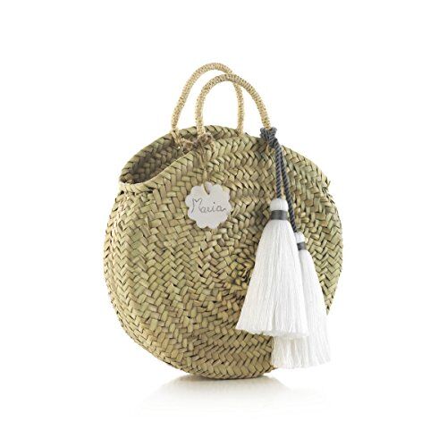 Cambrass Borsa a mano di palma Pq Tassel bianco 10x30x35 cm