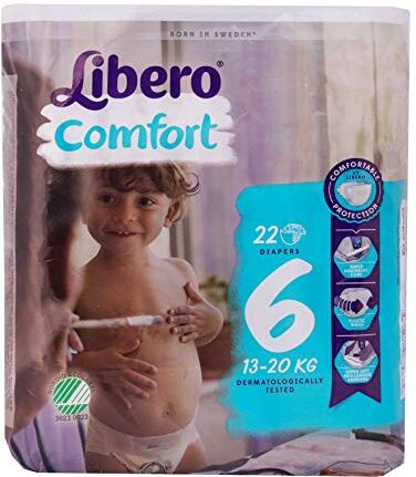 libero , Comfort, pannolini, 6, 22 pezzi, 6324