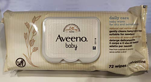 Aveeno Salviette per bambini, 2 x 72 unità