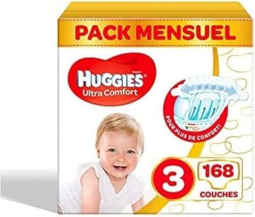 Huggies 168 pannolini per bambini ultra comfort taglia 3 (4-9 kg)