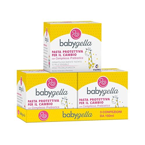 Babygella Pasta Protettiva  per Cambio Pannolino, 3 x 150 ml