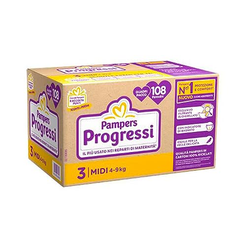 Pampers QUADRI PROGRESSI MIDI x108