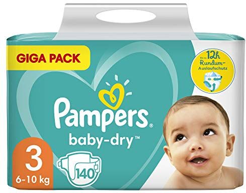 Pampers Baby-Dry Size 3 A 12 Ore Di Protezione, Per 6-10Kg 2920 Gr