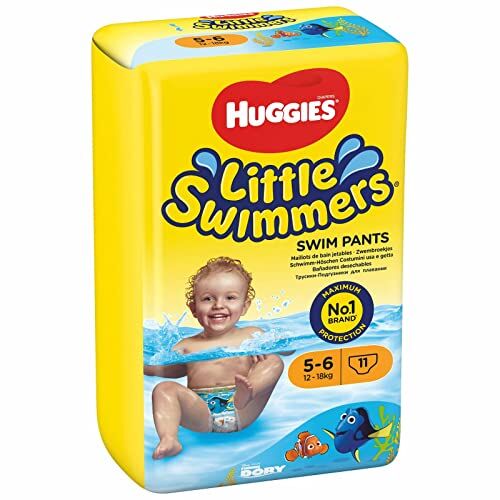 Huggies Little Swimmers Pannolini, Taglia 5-6 (12-18 kg), 1 Confezione da 11 pannolini