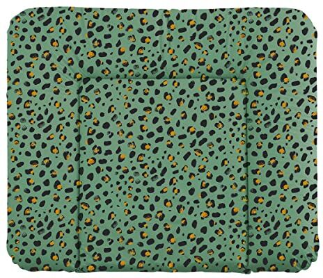 Rotho Babydesign Materassino fasciatoio Leopard, da 0 mesi, 85 x 72 cm, verde