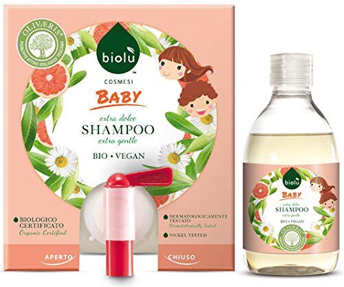 Generico Biolù BABY SHAMPOO BIOLOGICO DELICATO PER BAMBINI ALLA SPINA 300 ml con flacone Delicato