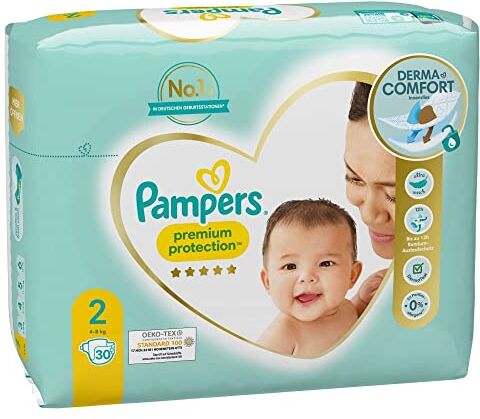 Pampers Pannolini per bambini, taglia 2 (4-8 kg), 30 pezzi, vecchia versione