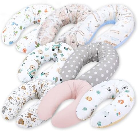 Totsy Baby Cuscino per allattamento xxl cuscino per dormire laterale Cuscino per gravidanza Cuscino per posizionamento per adulti Variante casuale