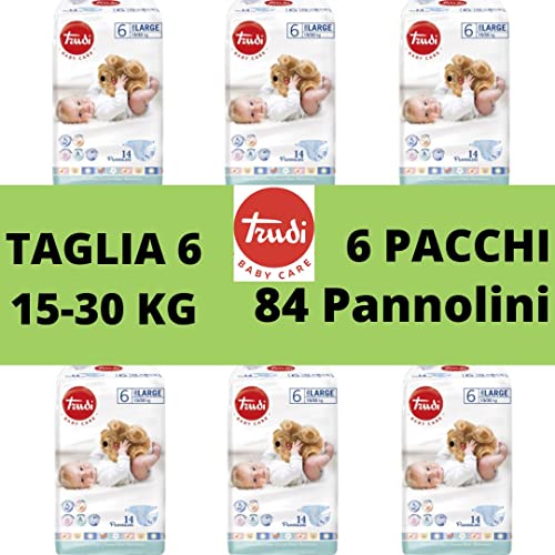 Trudi PANNOLINI  BABY CARE EXTRALARGE 15/30 Kg CONFEZIONE 6 PZ