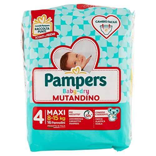 Pampers Faterspa  BABY DRY Mutandino, Taglia 4 (8-15 Kg), 16 Pannolini, 16 unità, 4