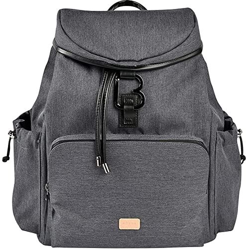 Béaba , Borsa Fasciatoio, Zaino Fasciatoio, Grande Capacità 22L, 13 Tasche Portaoggetti, Vari Accessori, Ottimo Comfort, Impermeabile, Borsa Vancouver, Grigio Scuro