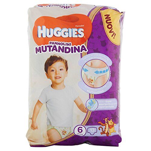 Huggies Pannolini Mutandina, Bambino/Bambina, 15 kg, 25 kg, Multicolore, 1 Pacco com 13 pezzi