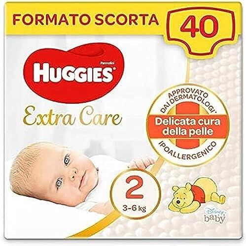 Huggies Pannolini Extra Care, Taglia 3 (4-9 Kg), Confezione da  Pannolini (4 x 28)