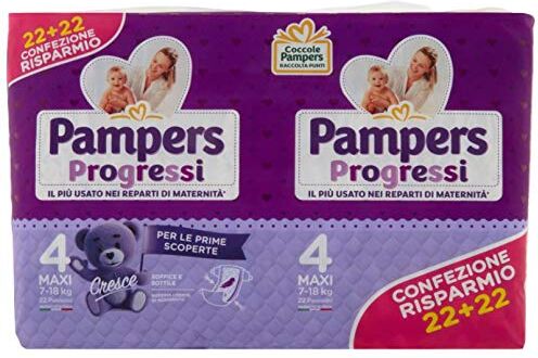 Pampers Pannolini Progressi Maxi Taglia 4, 44 Pezzi 1442 g