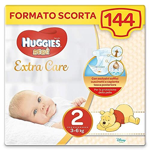 Huggies 6 x  Pannolini Bebè 3-6 Kg Taglia 2 24 Pezzi