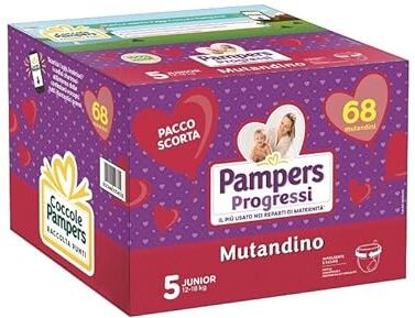 Pampers Progressi Mutandino Pacco Scorta 5 Junior 12/18gk 68 Mutandini