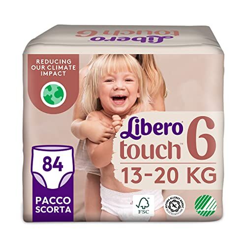 Libero , Pannolini Touch Pant per Bambini, 84 Pannolini Taglia 6 per Bambini da 13-20 Kg, 3 Confezioni da 28 Pannolini Monouso