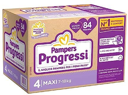 Pampers PROGRESSI QUADRI PACK MAXI 84 PANNOLINI