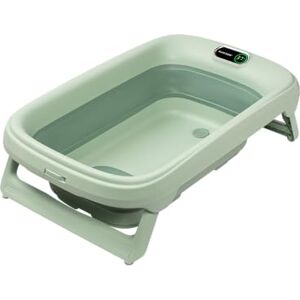 Maxi-Cosi Indigo Vaschetta Bagnetto Neonato Pieghevole, Bagnetto Bambini 0-4 Anni, Termometro HighSense Integrato, Anti-scivolo, Vaschetta Bagnetto Neonato da Viaggio, Chiusura Compatta, Sage Green Maxi-Cosi Indigo Vaschetta Bagnetto Neonato Pieghevole, Bagnetto Bambini 0-4 Anni, Termometro HighSense Integrato, Anti-scivolo, Vaschetta Bagnetto Neonato da Viaggio, Chiusura Compatta, Sage Green