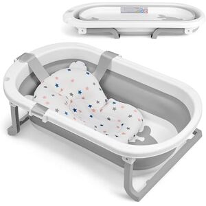 Kikka Boo KikkaBoo Vaschetta Bagnetto Neonato Pieghevole WILLY, Salvaspazio con Termometro Integrato, Cuscino Morbido di Supporto, Gambe Antiscivolo, 0-36 Mesi, Regalo Nascita Bambino, Grigio Kikka Boo KikkaBoo Vaschetta Bagnetto Neonato Pieghevole WILLY, Salvaspazio con Termometro Integrato, Cuscino Morbido di Supporto, Gambe Antiscivolo, 0-36 Mesi, Regalo Nascita Bambino, Grigio