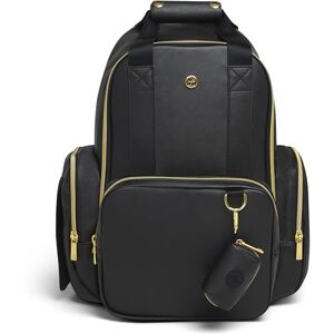 Huggies Signature Hug Pack Zaino per pannolini, in pelle nera, taglia S Huggies Signature Hug Pack Zaino per pannolini, in pelle nera, taglia S