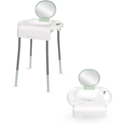 Bebeconfort Mini Lavabo Montessori per Bambini, 18 Mesi 5 Anni, Bianco Lavandino Bambini, Specchio Pieghevole, Spazio Contenitore, Fissaggio al Bordo Vasca o Uso a Terra Regolabile su 3 Altezze Bebeconfort Mini Lavabo Montessori per Bambini, 18 Mesi 5 Anni, Bianco Lavandino Bambini, Specchio Pieghevole, Spazio Contenitore, Fissaggio al Bordo Vasca o Uso a Terra Regolabile su 3 Altezze