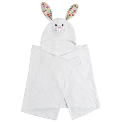 Zoocchini , coniglietto di asciugamani per bambini con cappuccio in cotone 100% Zoocchini , coniglietto di asciugamani per bambini con cappuccio in cotone 100%