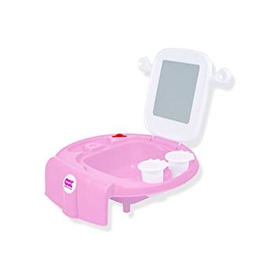 OKBABY Lavabo per Bambini, Si Fissa alla Vasca o al Bidet Rosa OKBABY Lavabo per Bambini, Si Fissa alla Vasca o al Bidet Rosa