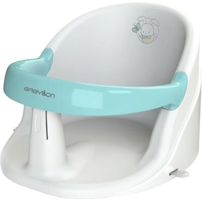 BABYLON Nemo Sedile Bagnetto Neonato, ventose, 6M+, Bianco-Turchese BABYLON Nemo Sedile Bagnetto Neonato, ventose, 6M+, Bianco-Turchese