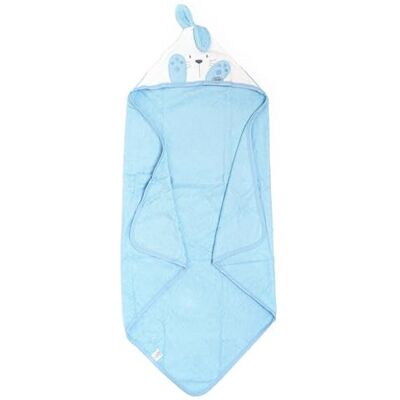 Ti TIN Asciugamano Per Neonato con Cappuccio 100% Cotone Asciugamano Morbido e Assorbente con Cappuccio con Un Disegno Di Orecchie a Coniglietto in Azzurro, 100x100 cm Ti TIN Asciugamano Per Neonato con Cappuccio 100% Cotone Asciugamano Morbido e Assorbente con Cappuccio con Un Disegno Di Orecchie a Coniglietto in Azzurro, 100x100 cm