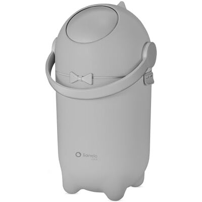 lionelo PUREBIN Mangiapannolini Universale che non lascia uscire gli odori, per sacchetti universali senza ricariche costose, bidone pannolini per neonati, uso con una mano, 10 l (Grigio) lionelo PUREBIN Mangiapannolini Universale che non lascia uscire gli odori, per sacchetti universali senza ricariche costose, bidone pannolini per neonati, uso con una mano, 10 l (Grigio)