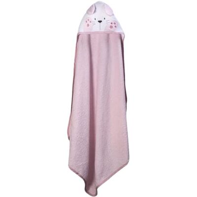 Ti TIN Asciugamano Per Neonato con Cappuccio 100% Cotone Asciugamano Morbido e Assorbente con Cappuccio con Un Disegno Di Orecchie a Coniglietto in Rosa, 100x100 cm Ti TIN Asciugamano Per Neonato con Cappuccio 100% Cotone Asciugamano Morbido e Assorbente con Cappuccio con Un Disegno Di Orecchie a Coniglietto in Rosa, 100x100 cm