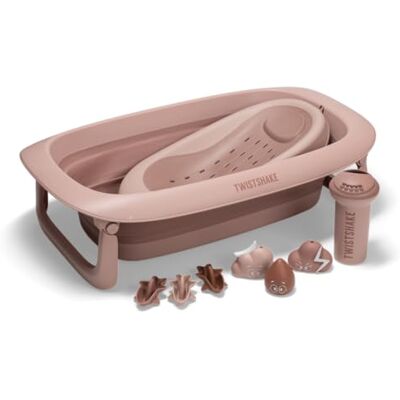Twistshake Set V2 Vasca da bagno pieghevole con cuscino da bagno e lavello, capacità 30 l, senza BPA, 0-4 anni, rosa délavé Twistshake Set V2 Vasca da bagno pieghevole con cuscino da bagno e lavello, capacità 30 l, senza BPA, 0-4 anni, rosa délavé