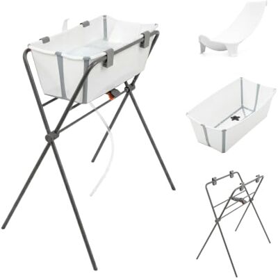 Stokke Vaschetta Bagnetto Neonato con Supporto e Stand, Bianco Set completo bagnetto neonato: vaschetta, riduttore e stand pieghevole inclusi, dalla nascita fino a 4 anni. Stokke Vaschetta Bagnetto Neonato con Supporto e Stand, Bianco Set completo bagnetto neonato: vaschetta, riduttore e stand pieghevole inclusi, dalla nascita fino a 4 anni.