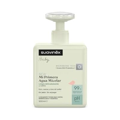 Suavinex , Acqua micellare per neonati, adulti, uso quotidiano, 500 ml Suavinex , Acqua micellare per neonati, adulti, uso quotidiano, 500 ml