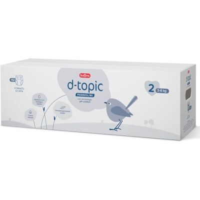 Buona Pannolini Taglia 2, 3-6 kg Formato Scorta con Tecnologia pH Comfort e Amido di Riso Azione Lenitiva, Pannolini D Topic Antifughe, Superassorbenti, Regola pH per Pelli Sensibili Buona Pannolini Taglia 2, 3-6 kg Formato Scorta con Tecnologia pH Comfort e Amido di Riso Azione Lenitiva, Pannolini D Topic Antifughe, Superassorbenti, Regola pH per Pelli Sensibili