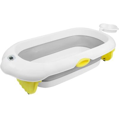 LANTUS Vasca da bagno pieghevole per bambini da 0 a 36 mesi, ergonomica e poco ingombrante, vasca da bagno per bambini, ideale per la doccia, 97 x 52 x 24 cm, colore: grigio LANTUS Vasca da bagno pieghevole per bambini da 0 a 36 mesi, ergonomica e poco ingombrante, vasca da bagno per bambini, ideale per la doccia, 97 x 52 x 24 cm, colore: grigio