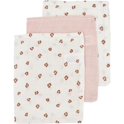 MEYCO Baby Mini Panther, 3 pezzi (flanelle, flanelle per bambini in 100% cotone, assorbenti e ad asciugatura rapida, multifunzionali), rosa tenue MEYCO Baby Mini Panther, 3 pezzi (flanelle, flanelle per bambini in 100% cotone, assorbenti e ad asciugatura rapida, multifunzionali), rosa tenue