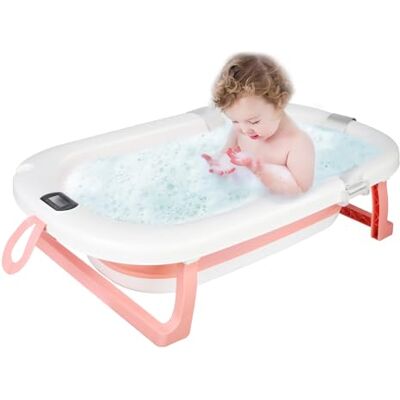 LANTUS Bagnetto Neonato,Vasca da Bagno Pieghevole Neonato Elementi Essenziali per i Neonati Vaschetta Bagnetto Bambini per Neonati e Bambini da 0 a 24 Mesi 80 * 50 * 23-Rosa LANTUS Bagnetto Neonato,Vasca da Bagno Pieghevole Neonato Elementi Essenziali per i Neonati Vaschetta Bagnetto Bambini per Neonati e Bambini da 0 a 24 Mesi 80 * 50 * 23-Rosa